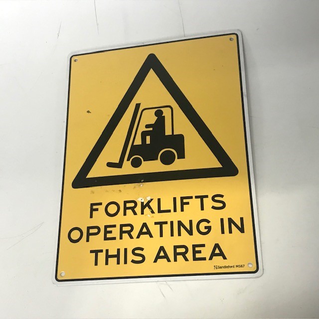 SIGN, Construction - Forklifts Operating In This Area 22 x 29.5cm